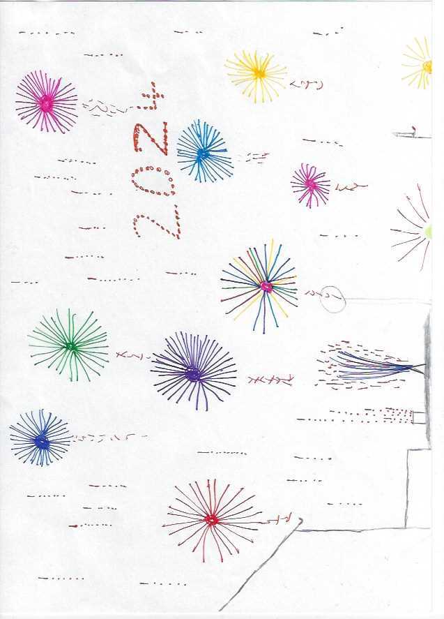 Feuerwerk - Gesundes neues Jahr